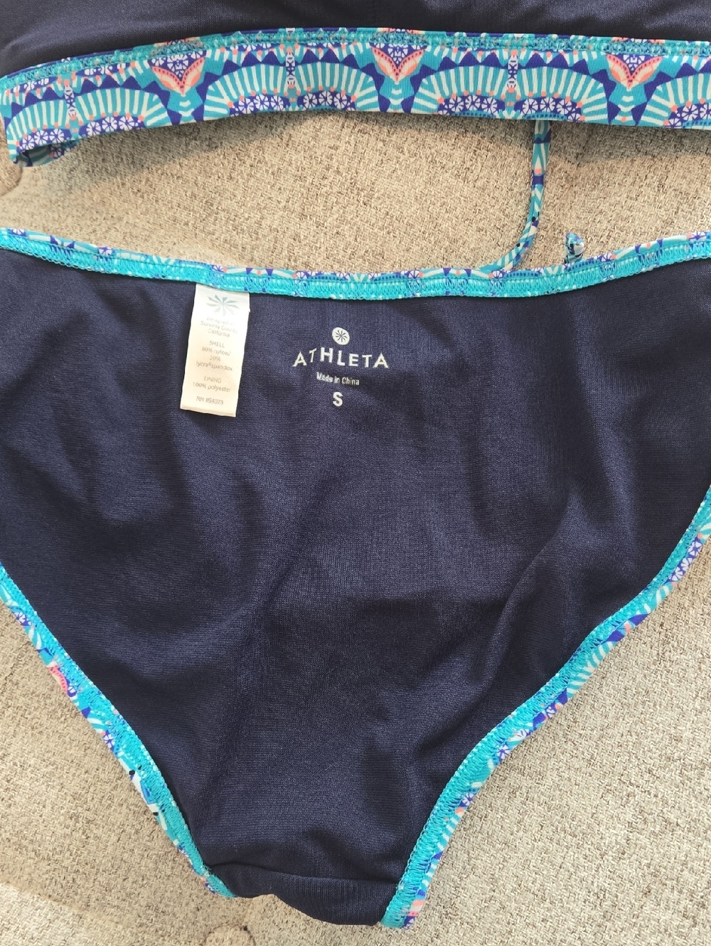 Athleta Turquoise Patterned Two-Piece Bikini - Picture 9 of 14